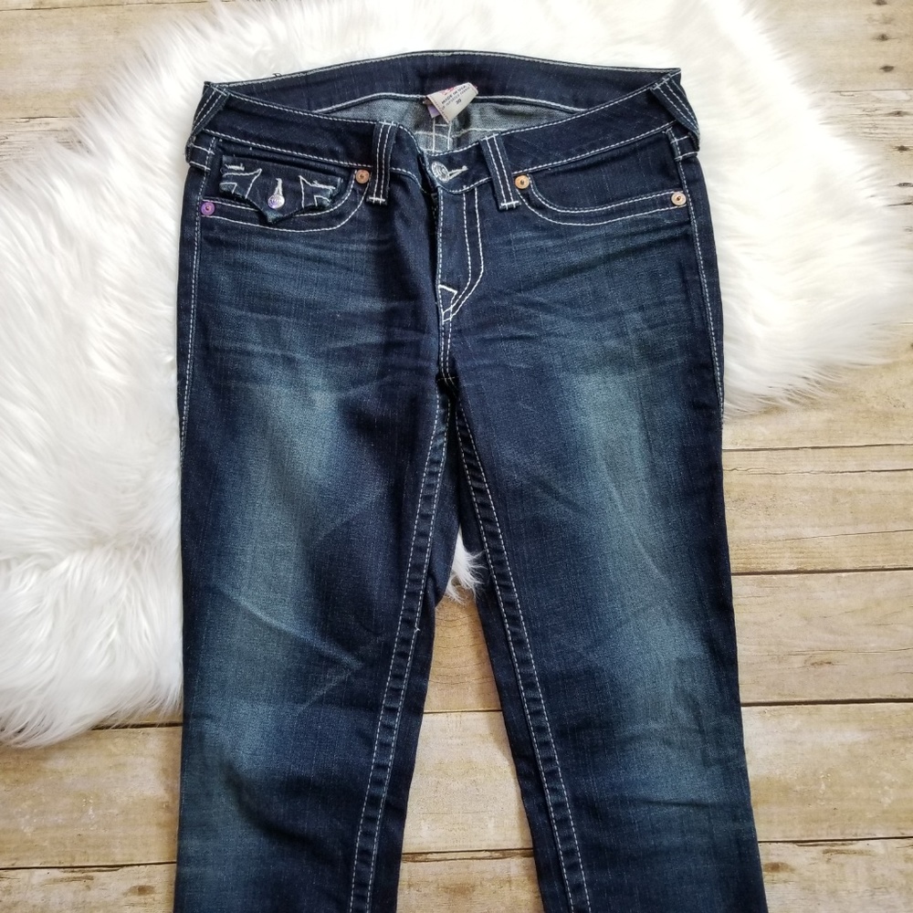 TRUE RELIGION SKINNY JULIE JEANS USA MADE HEMMED